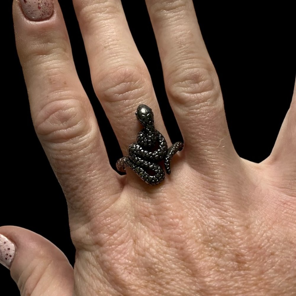 Sterling Silver Snake Ring - image 1